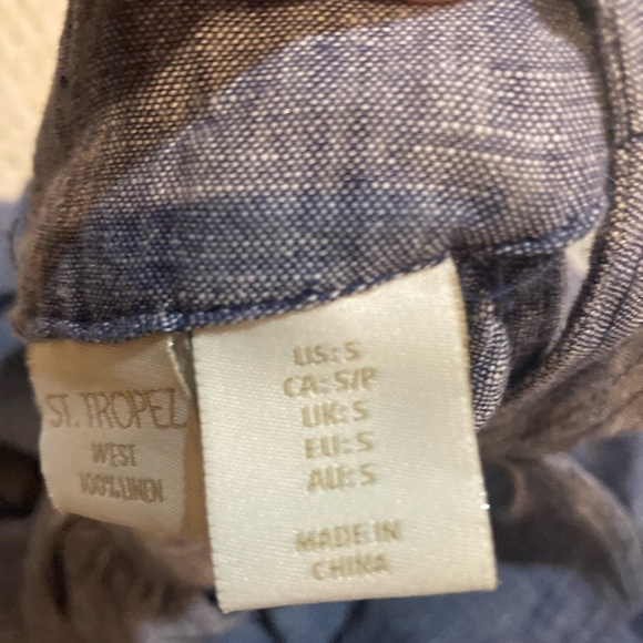 Ladies St. Tropez Linen Chambray Dress - Picture 4 of 4